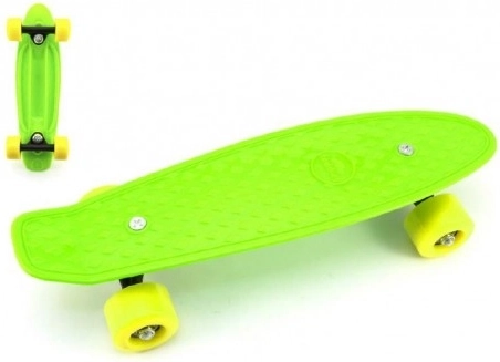 Pennyboard 43 cm s kovinskimi osmi, nosilnost 60 kg – Zelena