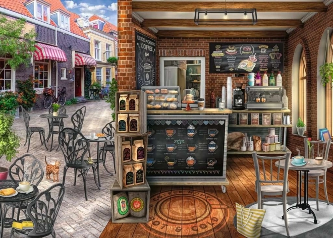 2D sestavljanka 1000 kosov – prikupna kavarna Ravensburger