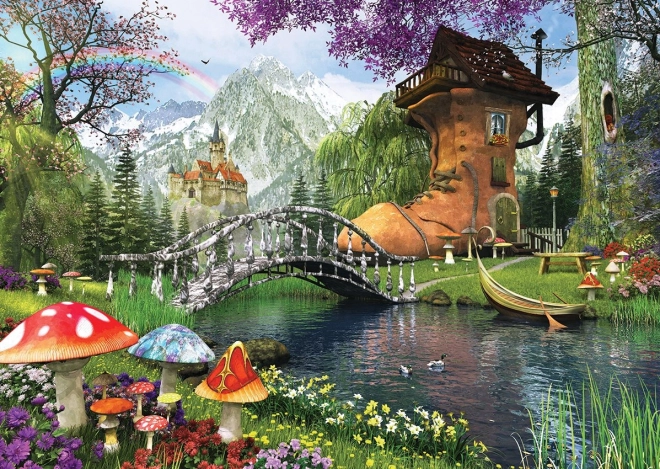 ART PUZZLE pravljična hiška v starem čevlju – 1000 koščkov