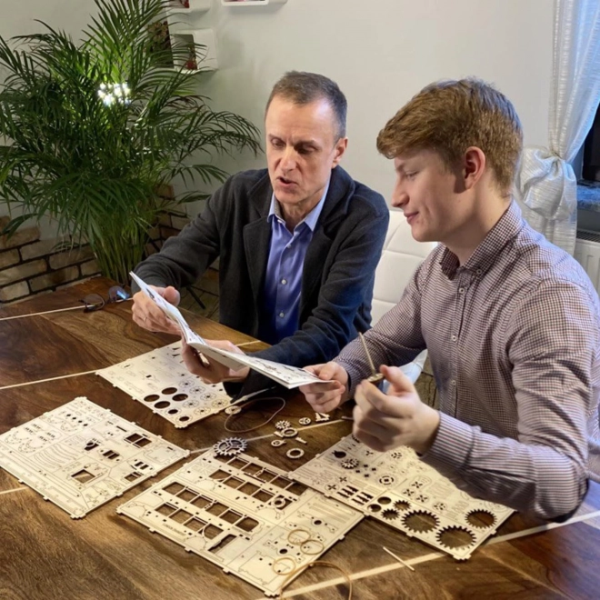 WOODEN CITY 3D sestavljanka Steampunk stenske ure 269 delov