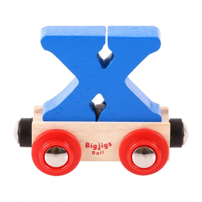 Bigjigs Rail leseni vagónek - Črka X