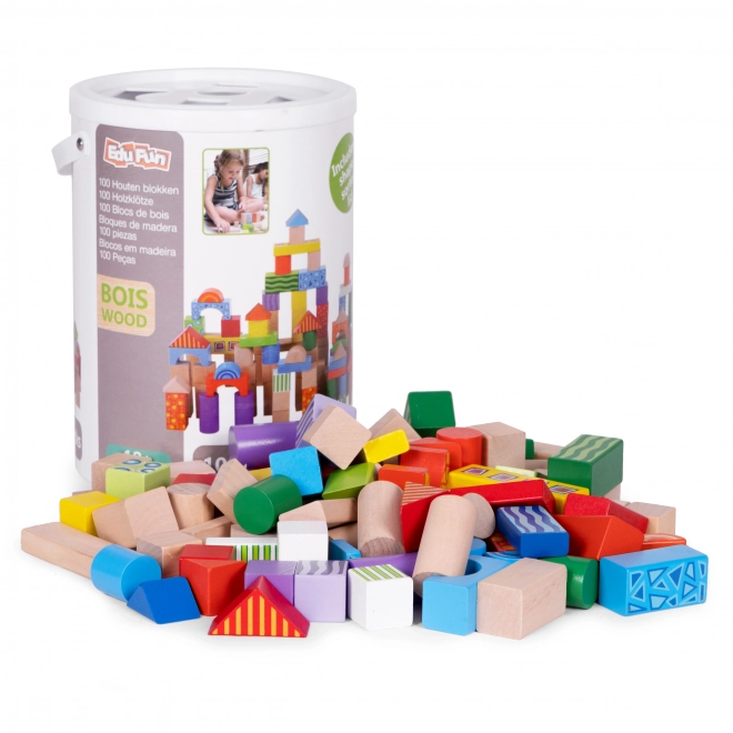 Lesene sestavljanke za otroke s posodico za razvrščanje ECOTOYS