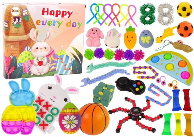 Velikonočno Fidget Toys Pop It Squishy Anti-stres Set 42 elementov