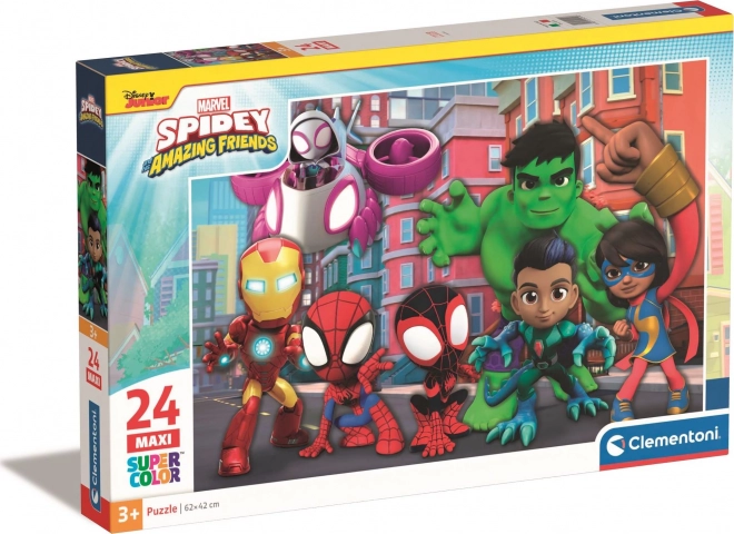 CLEMENTONI Sestavljanka Spidey in njegovi neverjetni prijatelji MAXI 24 kosov