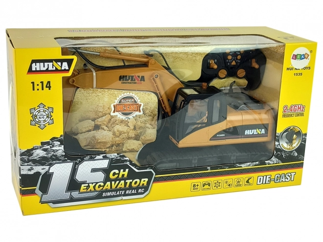 Rumeni RC bager Caterpillar 1:14 na daljinsko upravljanje