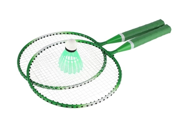 Otroški badminton komplet kovina/plastika z dvema loparjema in košarico