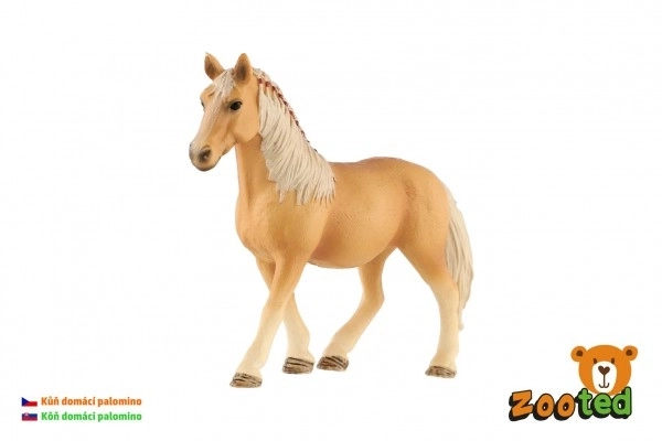 Konj domači palomino zooted plast 13cm v vrečki