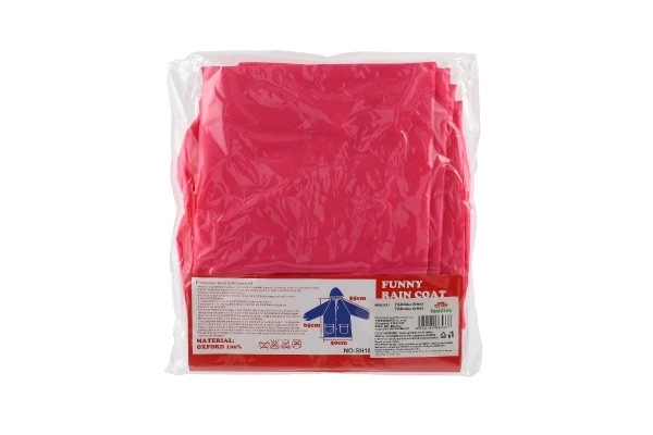 Otroški dežni plašček zajček velikost 110-120cm roza v vrečki 23x25cm