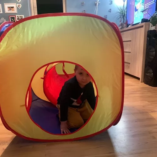 Otroški igralni šotor 3v1 Tipi + Tunel + Hiška