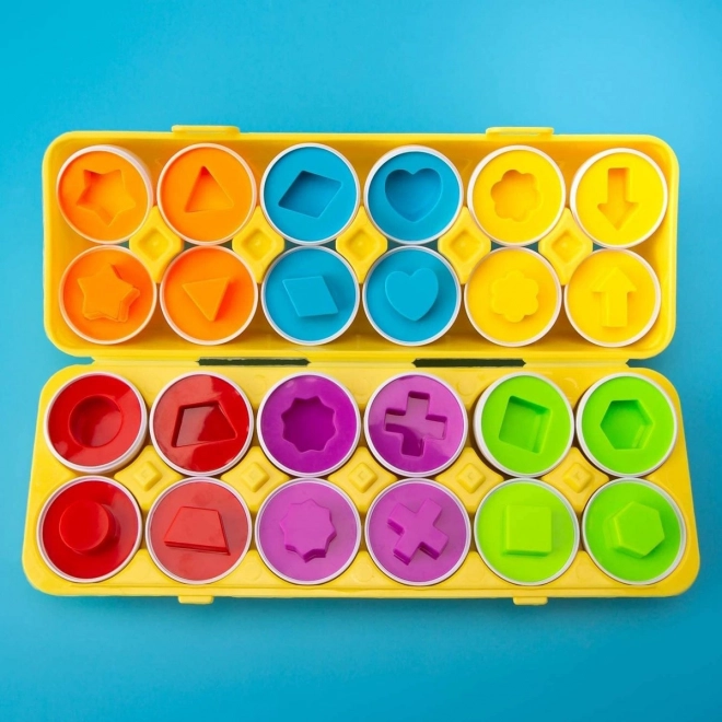 Montessori sestavljive jajčke WOOPIE - Kombinirajte oblike in barve