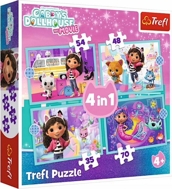 Sestavljanka 4v1 Gabby’s Dollhouse – dogodivščine