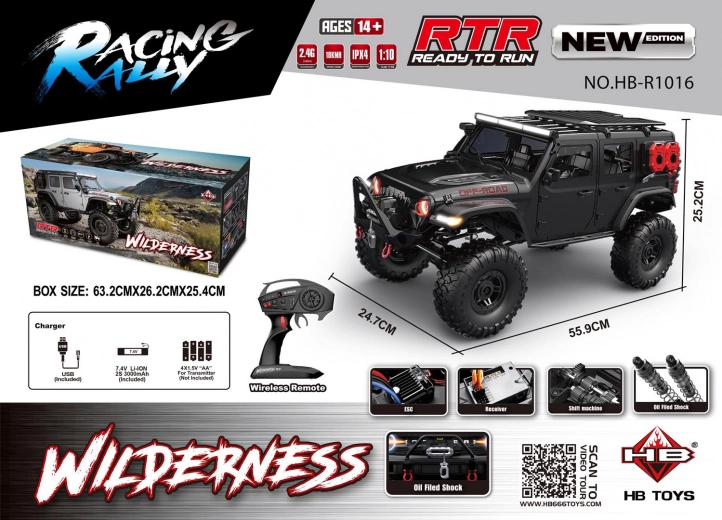 RC avto WILDERNESS RTR 1:10 črno