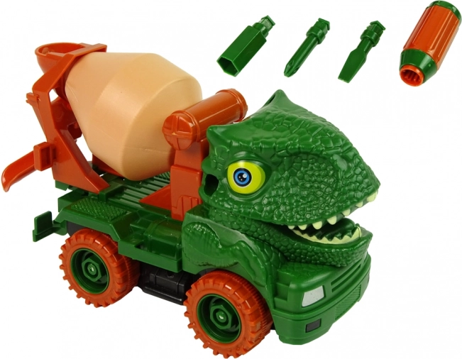 Razstavljivi dinozavrski betonski mešalnik
