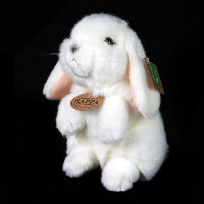 Beli plišasti zajec 18 cm ekološko prijazen