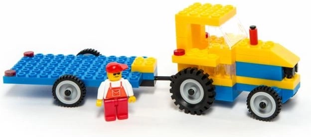Konstrukcijski komplet Traktor s prikolico 84 kosov