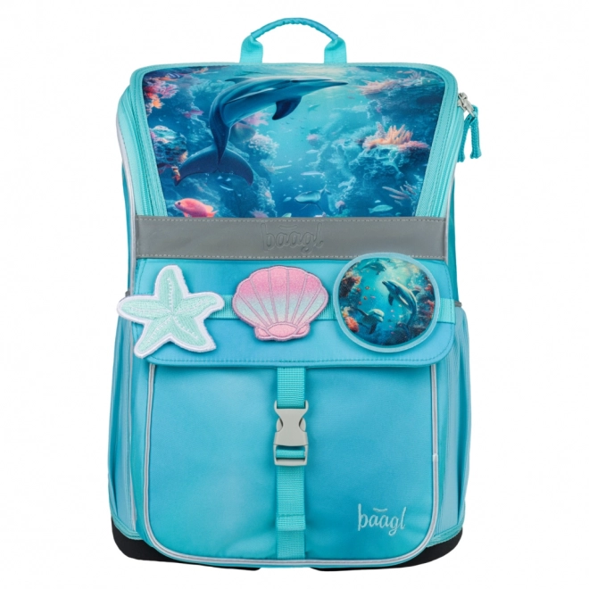 Baagl set šolskih potrebščin Zippy Delfin
