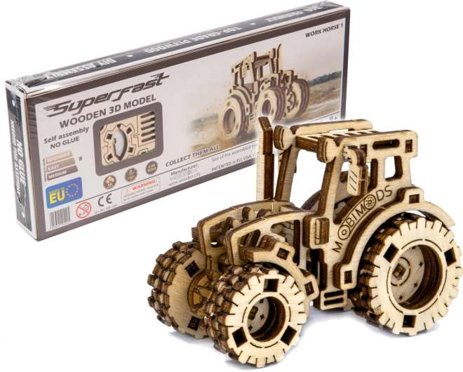 Lesno mesto 3D sestavljanka Superhiter Traktor