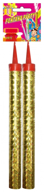 Zlata party fontana 15 cm, 50 s, 2 kos