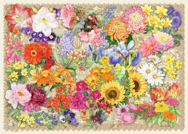 Puzzle 1000 kosov Cvetlični razcvet