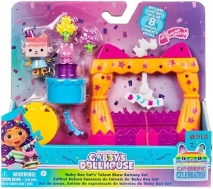 Gabbyjin hišica za punčke: balkonček Baby Box Cat – komplet talentov