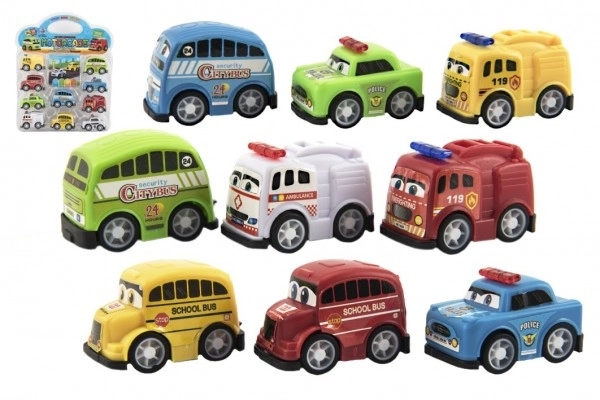 Set mini plastičnih avtomobilčkov - 10 kosov