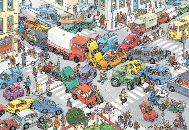 JUMBO Puzzle JvH Prometni kaos z letalom in ladjo 2x1000 kosov