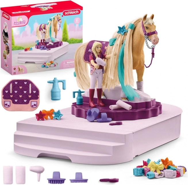 Vrtljiva postaja za nego konj Schleich Horse Club Sofia's Beauties