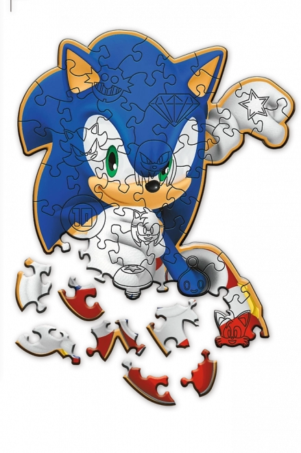 Lesena sestavljanka Sonic 50 kosov