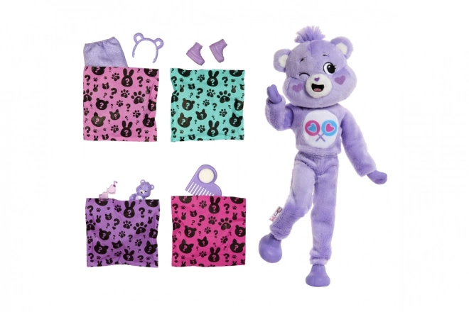 Barbie Cutie Razkritje Care Bears v vijolični barvi