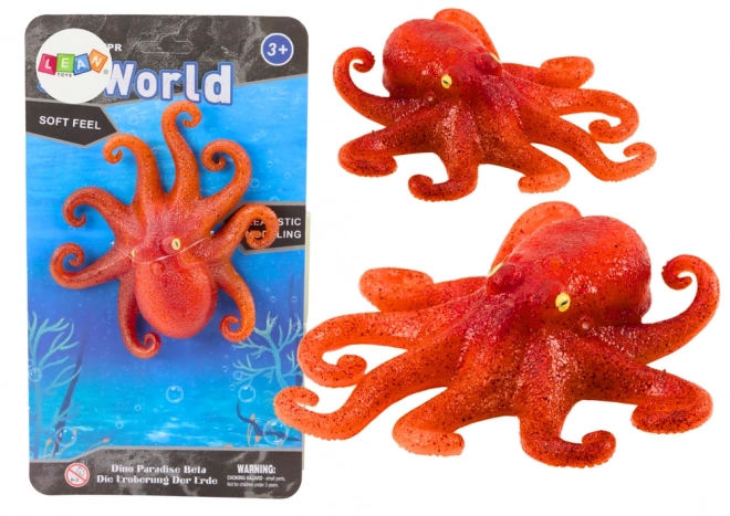 Sea World Oranžna gumijasta figura hobotnice