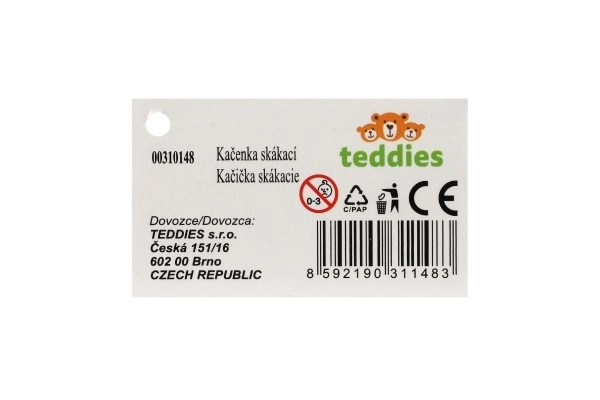 Skakalna plastična račka na ključek
