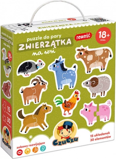CzuCzu sestavljanke dvojice – živali na kmetiji (18+ mesecev)