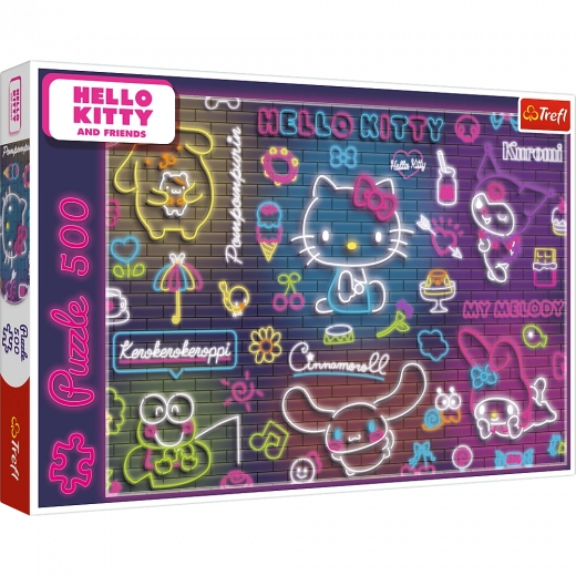 Sestavljanka 500 Neon HELLO KITTY Trefl