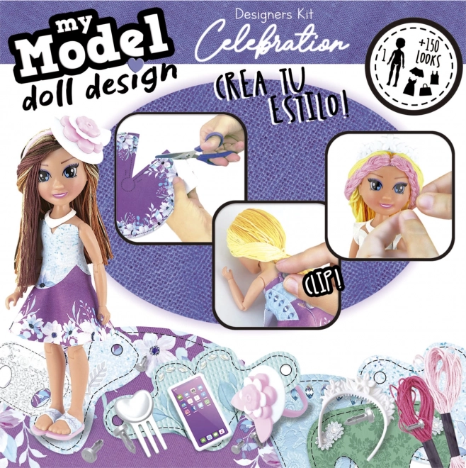 EDUCA Kreativni set My Model Doll Design: Praznovanje