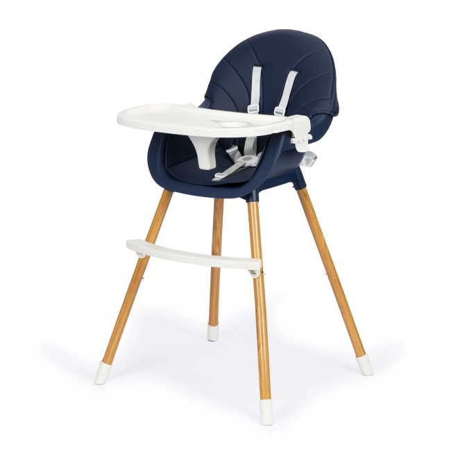 Ekotoys jedilna stolica 2v1 modra
