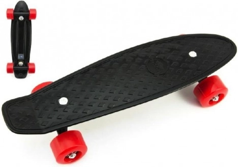 Pennyboard 43 cm s kovinskimi osmi, nosilnost 60 kg – črna