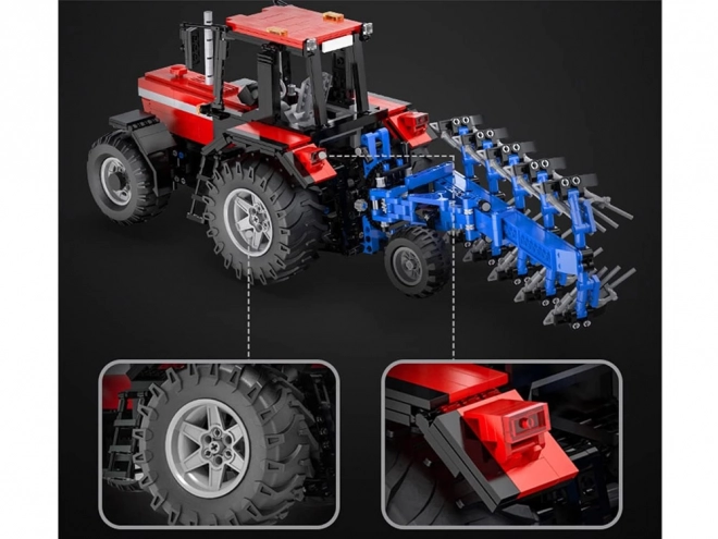Velik komplet blokov 1675-ele 1:17 Traktor + plug na daljinsko upravljanje ZA5251