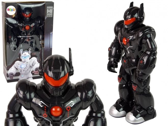 Interaktivni robot hodi Zvok Svetloba črna