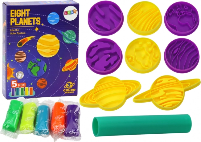 Kreativni komplet plastelin planeti – 8 modelov in 5 barv