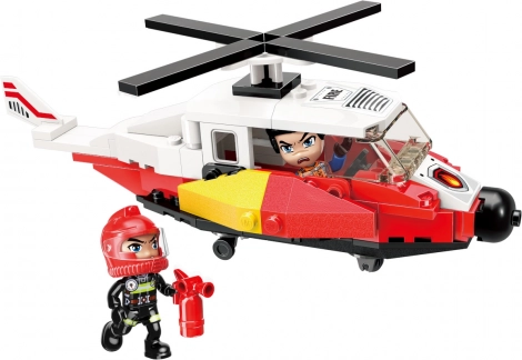 Reševalni helikopter s funkcionalnimi elementi
