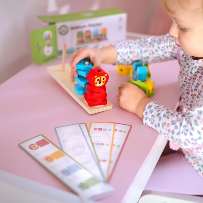 Montessori sestavljanka živali piramida 27 delov FSC
