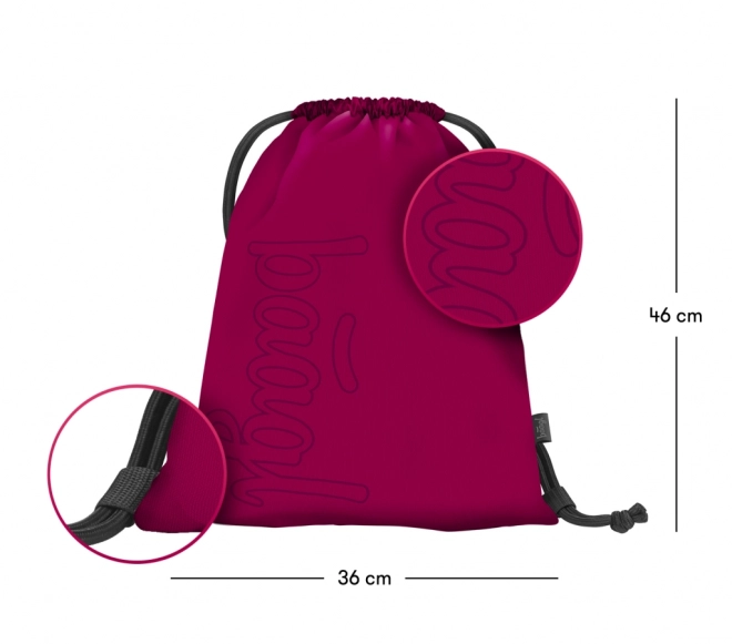 BAAGL 3 KOMPLET Coolmate Ruby: nahrbtnik, peresnica, vrečka