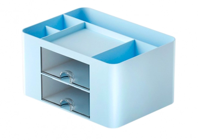 organizator za mizo z modrimi predali