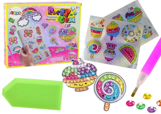 DIY nalepka Diamantni set Barvne nalepke Kandy