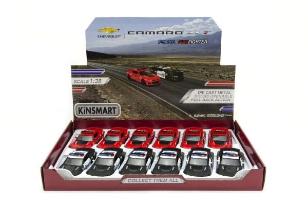Avto Kinsmart Chevrolet Camaro policija/gasilci 12cm kovina/plastika