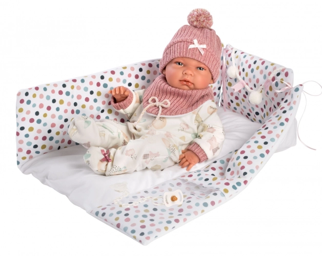 Oblačilca za punčko dojenčka New Born z dodatki