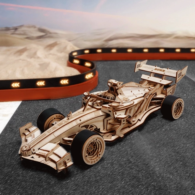RoboTime 3D lesena sestavljanka Dirkalni avto