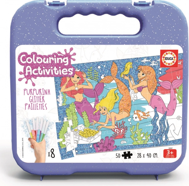 Educa Barvanka puzzle Morske deklice 50 koščkov