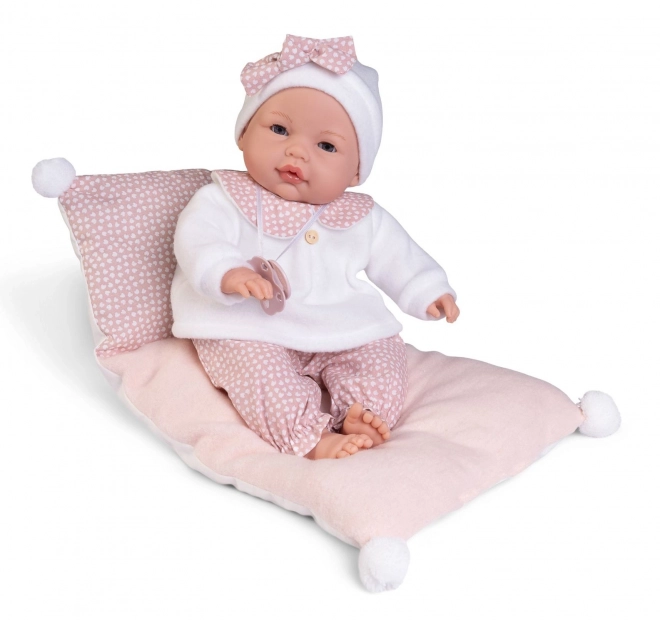 Antonio Juan 14363 BIMBA - pomežikajoča punčka dojenček z zvoki in mehkim tekstilnim telesom - 37 cm