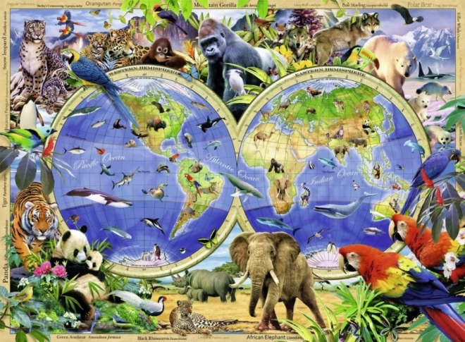 Ravensburger puzzle Svet divjih živali XXL 300 kosov
